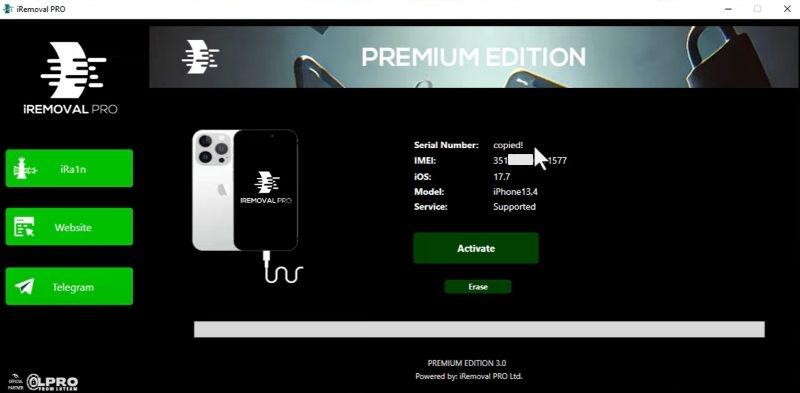 iRemoval Pro V5 New Gen Hello Bypass (iPhone 13 Pro Max)(18.6.X, 18.7.X and 26.0 IOS)NO REFUND FOR ANY ORDER [NO SIGNAL]